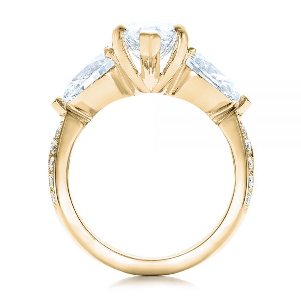 18k Yellow Gold 18k Yellow Gold Custom Marquise Diamond Engagement Ring - Front View -  101227