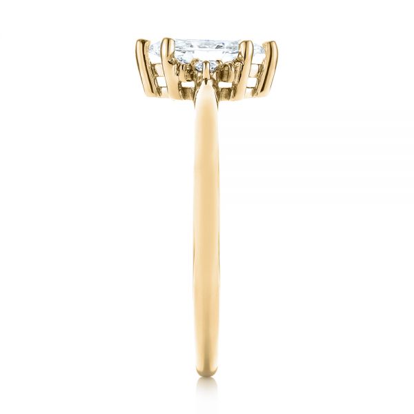 18k Yellow Gold 18k Yellow Gold Custom Marquise Diamond Engagement Ring - Side View - 103477