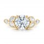 18k Yellow Gold 18k Yellow Gold Custom Marquise Diamond Engagement Ring - Top View -  100647 - Thumbnail