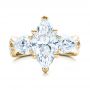 18k Yellow Gold 18k Yellow Gold Custom Marquise Diamond Engagement Ring - Top View -  101227 - Thumbnail