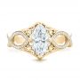 18k Yellow Gold 18k Yellow Gold Custom Marquise Diamond Engagement Ring - Top View -  102731 - Thumbnail