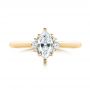 18k Yellow Gold 18k Yellow Gold Custom Marquise Diamond Engagement Ring - Top View -  103477 - Thumbnail
