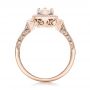 18k Rose Gold 18k Rose Gold Custom Marquise Diamond Halo Engagement Ring - Front View -  101998 - Thumbnail