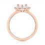 14k Rose Gold 14k Rose Gold Custom Marquise Diamond Halo Engagement Ring - Front View -  104783 - Thumbnail