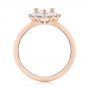 14k Rose Gold 14k Rose Gold Custom Marquise Diamond Halo Engagement Ring - Front View -  104783 - Thumbnail