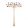 14k Rose Gold 14k Rose Gold Custom Marquise Diamond Halo Engagement Ring - Side View -  104783 - Thumbnail
