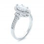 14k White Gold Custom Marquise Diamond Halo Engagement Ring - Three-Quarter View -  101998 - Thumbnail