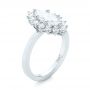 14k White Gold 14k White Gold Custom Marquise Diamond Halo Engagement Ring - Three-Quarter View -  104783 - Thumbnail