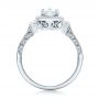  Platinum Platinum Custom Marquise Diamond Halo Engagement Ring - Front View -  101998 - Thumbnail