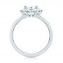  Platinum Custom Marquise Diamond Halo Engagement Ring - Front View -  104783 - Thumbnail
