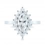  Platinum Custom Marquise Diamond Halo Engagement Ring - Top View -  104783 - Thumbnail