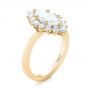 18k Yellow Gold 18k Yellow Gold Custom Marquise Diamond Halo Engagement Ring - Three-Quarter View -  104783 - Thumbnail
