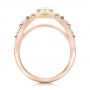 18k Rose Gold And 14K Gold 18k Rose Gold And 14K Gold Custom Marquise Diamond Two-tone Engagement Ring - Front View -  101258 - Thumbnail