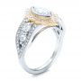 14k White Gold And 18K Gold 14k White Gold And 18K Gold Custom Marquise Diamond Two-tone Engagement Ring - Three-Quarter View -  101258 - Thumbnail