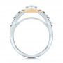 14k White Gold And 18K Gold 14k White Gold And 18K Gold Custom Marquise Diamond Two-tone Engagement Ring - Front View -  101258 - Thumbnail