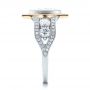 Platinum And 18K Gold Custom Marquise Diamond Two-tone Engagement Ring - Side View -  101258 - Thumbnail