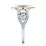  Platinum And 14K Gold Platinum And 14K Gold Custom Marquise Diamond Two-tone Engagement Ring - Side View -  101258 - Thumbnail