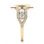 14k Yellow Gold And 14K Gold 14k Yellow Gold And 14K Gold Custom Marquise Diamond Two-tone Engagement Ring - Side View -  101258 - Thumbnail