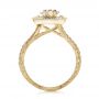 14k Yellow Gold 14k Yellow Gold Custom Marquise Diamond With Halo And Emerald Engagement Ring - Front View -  100636 - Thumbnail