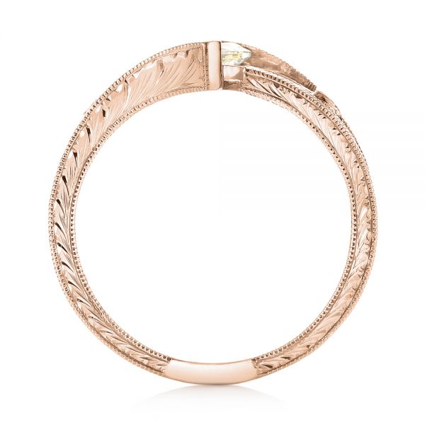 14k Rose Gold 14k Rose Gold Custom Marquise Yellow And White Diamond Engagement Ring - Front View - 103391