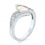  Platinum Platinum Custom Marquise Yellow And White Diamond Engagement Ring - Three-Quarter View -  103391 - Thumbnail