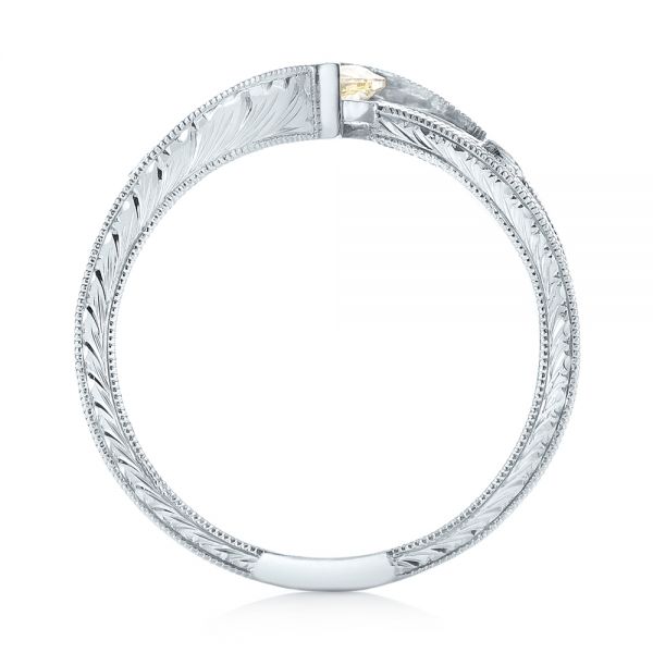  Platinum Platinum Custom Marquise Yellow And White Diamond Engagement Ring - Front View -  103391