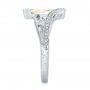  Platinum Platinum Custom Marquise Yellow And White Diamond Engagement Ring - Side View -  103391 - Thumbnail