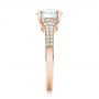 14k Rose Gold 14k Rose Gold Custom Micro-pave Diamond Engagement Ring - Side View -  100571 - Thumbnail