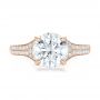 18k Rose Gold 18k Rose Gold Custom Micro-pave Diamond Engagement Ring - Top View -  100571 - Thumbnail