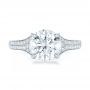  Platinum Custom Micro-pave Diamond Engagement Ring - Top View -  100571 - Thumbnail