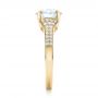 14k Yellow Gold 14k Yellow Gold Custom Micro-pave Diamond Engagement Ring - Side View -  100571 - Thumbnail