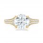 14k Yellow Gold 14k Yellow Gold Custom Micro-pave Diamond Engagement Ring - Top View -  100571 - Thumbnail