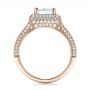 18k Rose Gold 18k Rose Gold Custom Micro-pave Halo Diamond Engagement Ring - Front View -  100686 - Thumbnail
