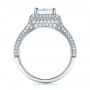 18k White Gold 18k White Gold Custom Micro-pave Halo Diamond Engagement Ring - Front View -  100686 - Thumbnail