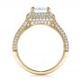 14k Yellow Gold 14k Yellow Gold Custom Micro-pave Halo Diamond Engagement Ring - Front View -  100686 - Thumbnail