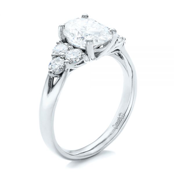 Platinum Custom Moissanite Engagement Ring 102242 Seattle Bellevue