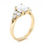 14k Yellow Gold Custom Moissanite Engagement Ring - Three-Quarter View -  102242 - Thumbnail