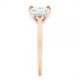 18k Rose Gold 18k Rose Gold Custom Moissanite And Hidden Halo Diamond Engagement Ring - Side View -  105119 - Thumbnail