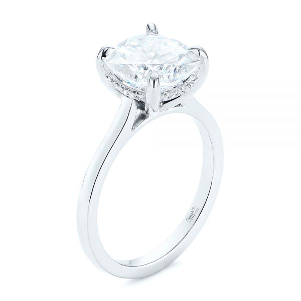 Halo Diamond Moissanite Engagement Ring