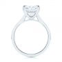 18k White Gold 18k White Gold Custom Moissanite And Hidden Halo Diamond Engagement Ring - Front View -  105119 - Thumbnail