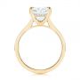 18k Yellow Gold 18k Yellow Gold Custom Moissanite And Hidden Halo Diamond Engagement Ring - Front View -  105119 - Thumbnail