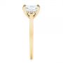 18k Yellow Gold 18k Yellow Gold Custom Moissanite And Hidden Halo Diamond Engagement Ring - Side View -  105119 - Thumbnail