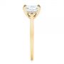 14k Yellow Gold 14k Yellow Gold Custom Moissanite And Hidden Halo Diamond Engagement Ring - Side View -  105119 - Thumbnail