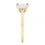 14k Yellow Gold 14k Yellow Gold Custom Moissanite And Hidden Halo Diamond Engagement Ring - Side View -  105119 - Thumbnail