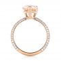 18k Rose Gold 18k Rose Gold Custom Morganite And Diamond Engagement Ring - Front View -  103404 - Thumbnail