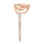 18k Rose Gold 18k Rose Gold Custom Morganite And Diamond Engagement Ring - Side View -  103404 - Thumbnail