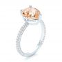  Platinum Platinum Custom Morganite And Diamond Engagement Ring - Three-Quarter View -  103404 - Thumbnail