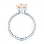  Platinum Platinum Custom Morganite And Diamond Engagement Ring - Front View -  103404 - Thumbnail
