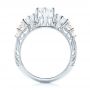 14k White Gold 14k White Gold Custom Morganite And Diamond Engagement Ring - Front View -  103649 - Thumbnail