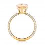 14k Yellow Gold 14k Yellow Gold Custom Morganite And Diamond Engagement Ring - Front View -  103404 - Thumbnail